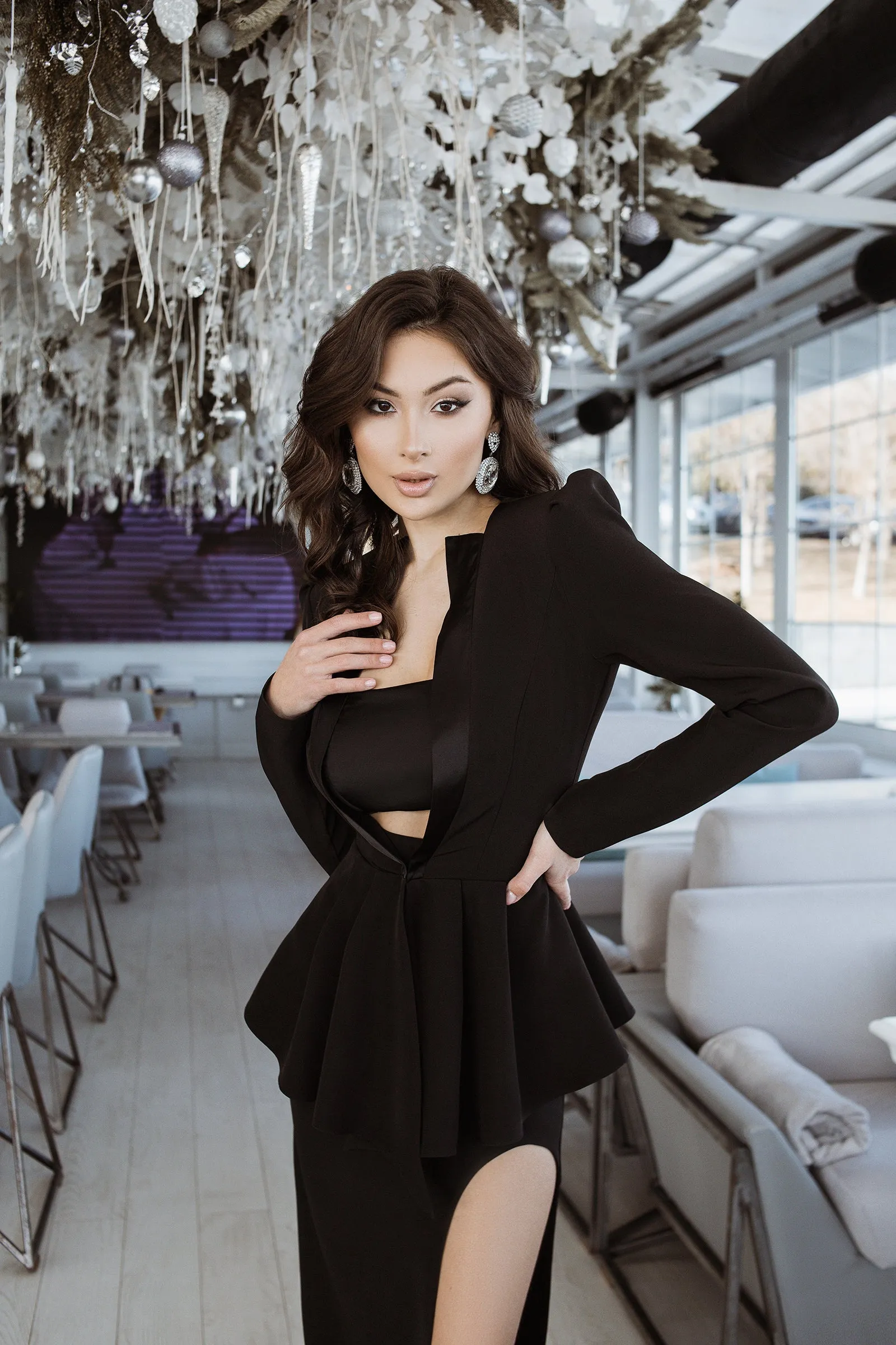 Alexa Black Skirt Suit 2-Piece