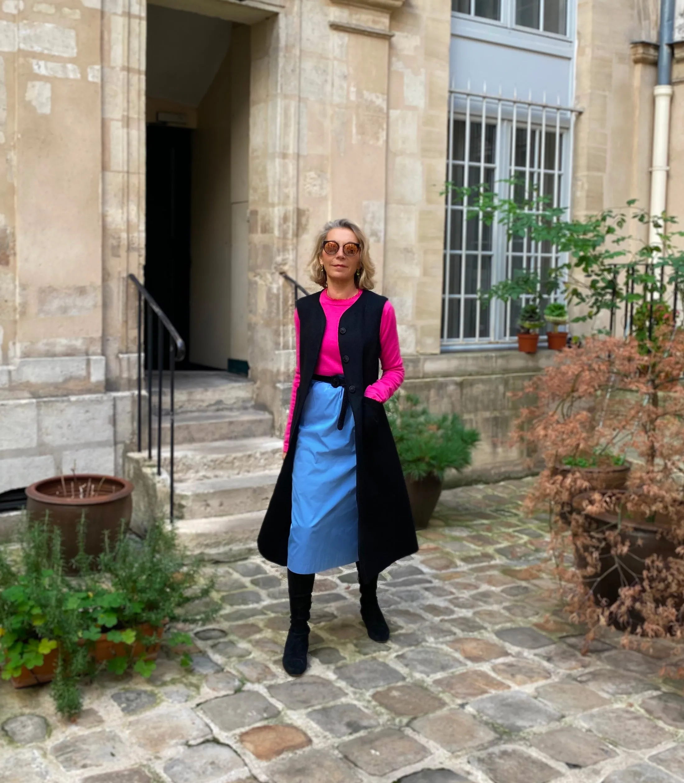 ARCHER IN DOUBLE FACE WOOL CASHMERE-MIX - Black/Navy
