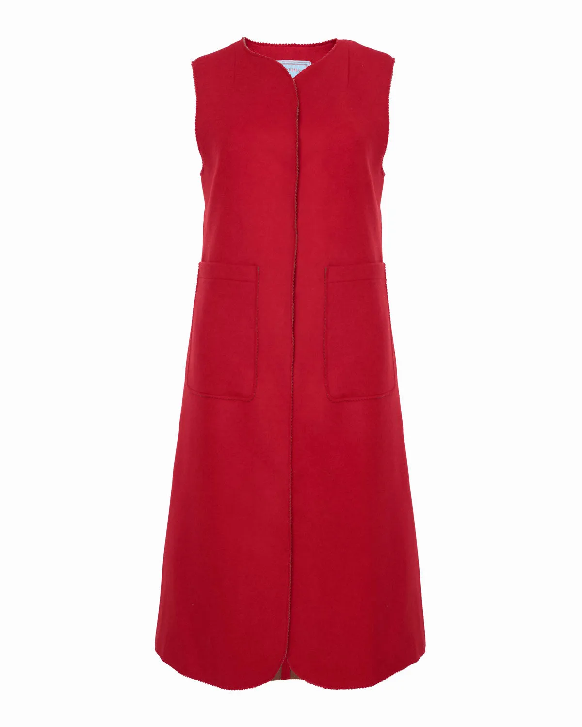 ARCHER IN DOUBLE FACE WOOL CASHMERE-MIX - Red/Camel
