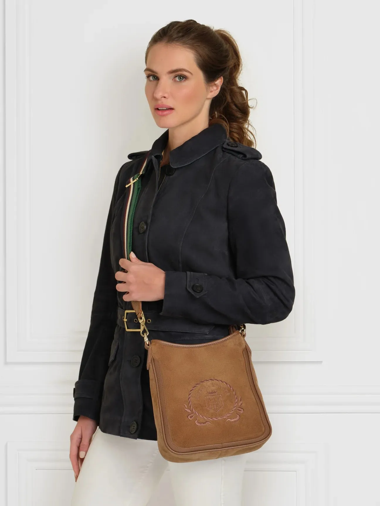 Richmond Messenger Bag - Tan Suede