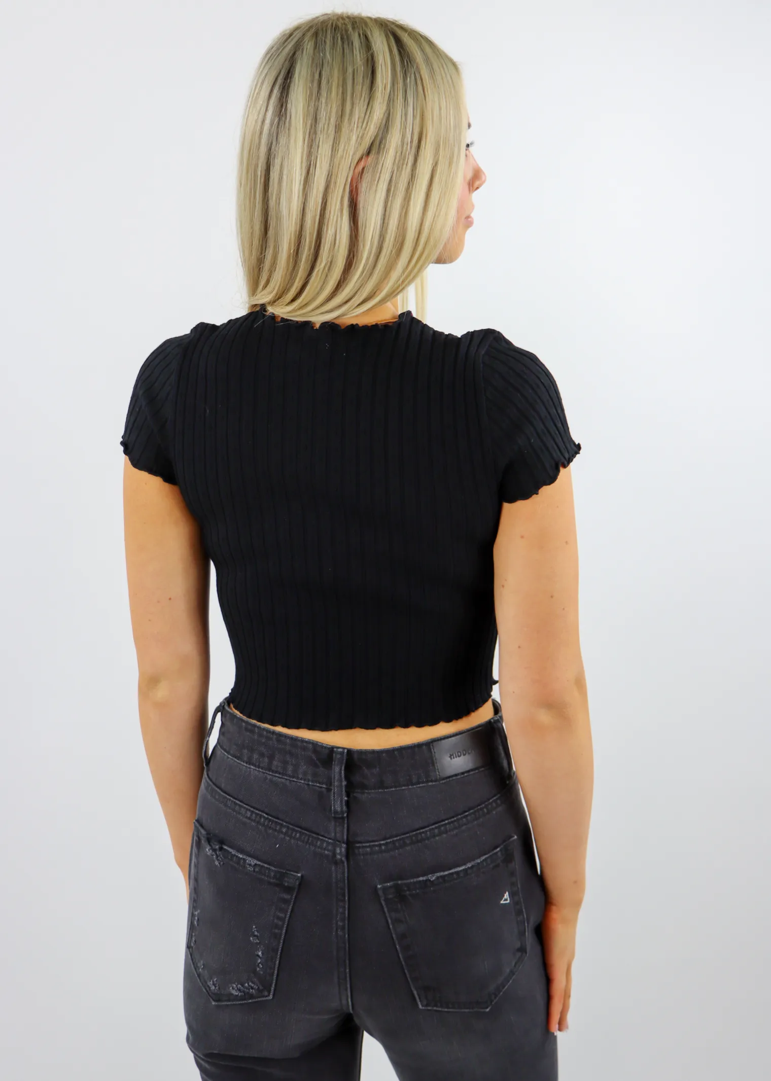 Y2K Sweater Top ★ Black